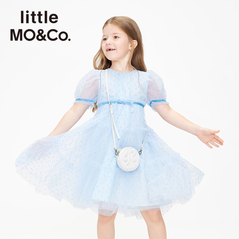 【反季】集合littlemoco夏装新款女童长款波点连衣裙#KBB2DRST11