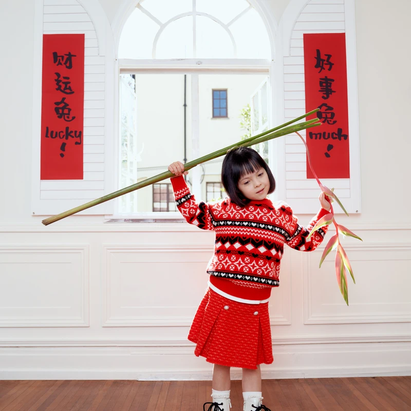 【年终促】集合littlemoco装男女童费尔岛绵羊毛衣毛衫#KBC1SWT010