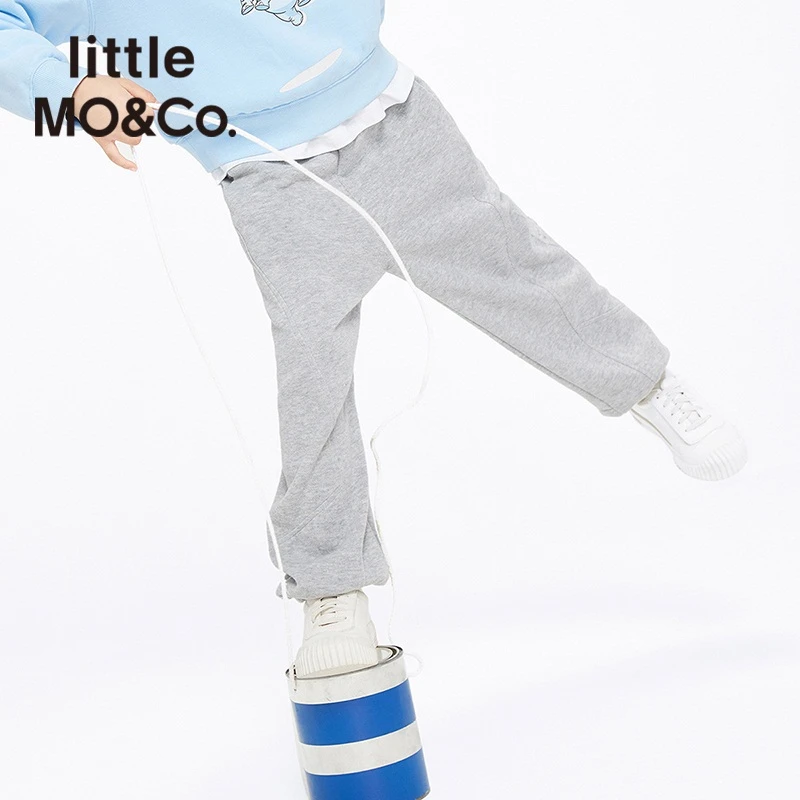littlemoco童装春夏男女童抓绒卫裤运动休闲针织长裤#KBB1PAT023