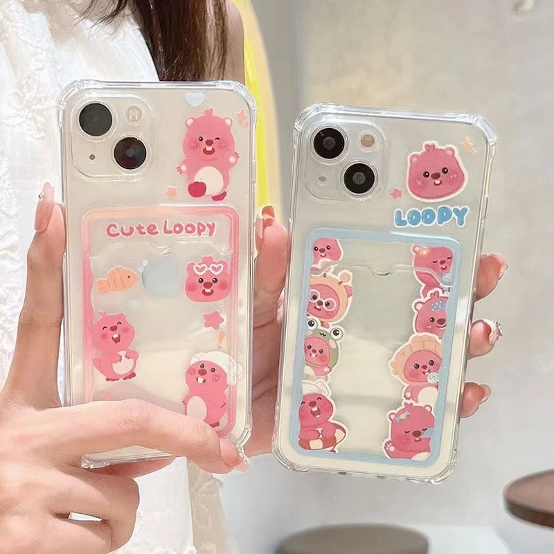 小海狸iPhone13 14pro手机壳11 12拍立得苹果x插卡78放照片xs max