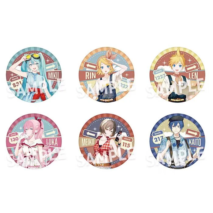 M【现货】初音未来 罗森联动 75mm 徽章 吧唧【盲盒代拆】