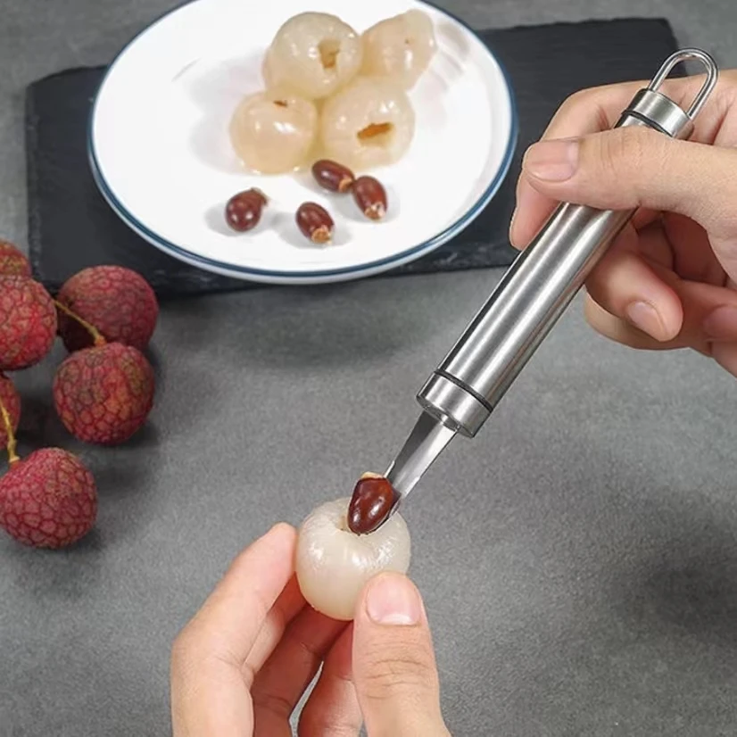 龙眼去核器取肉挖肉器荔枝石硖剥壳工具不锈钢