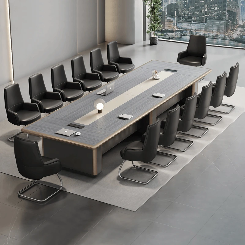 高档会议桌长桌简约现代会议室员工培训桌洽谈桌办公家具接待桌