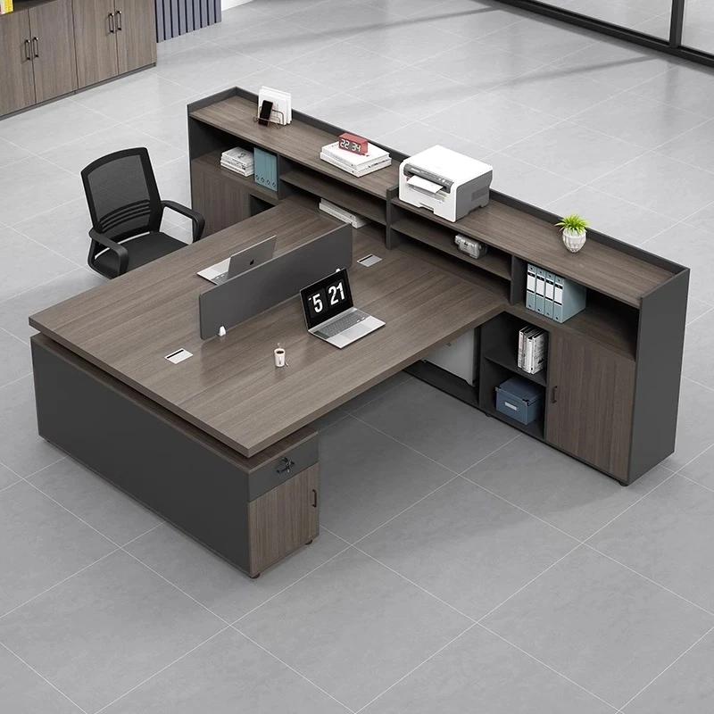 财务办公室面对面双人位职员办公桌椅组合简约现代主管经理桌家具