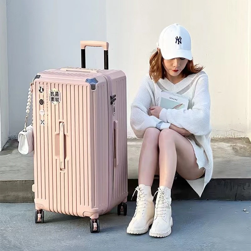 行李箱女学生2023新款超大容量纯pc材质拉链款男行旅密码拉杆皮箱
