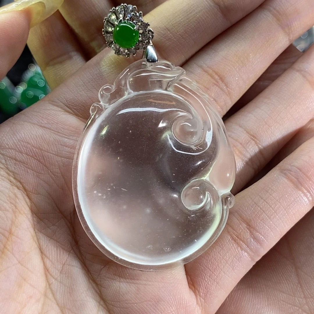 【闪购商品】石英质玉吊坠(不含链)未镶嵌空****愁