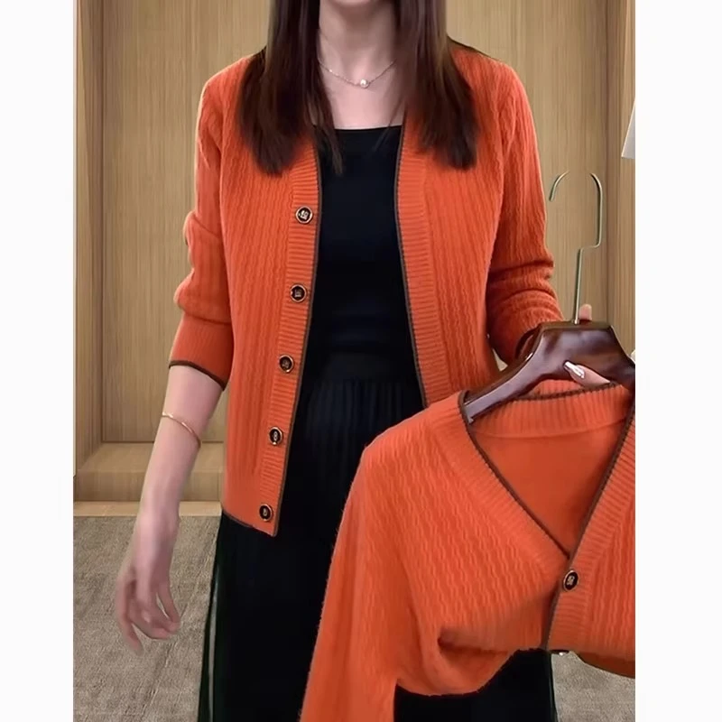 开衫女2024年春秋新款慵懒风洋气针织毛衣外套长袖宽松针织衫上衣