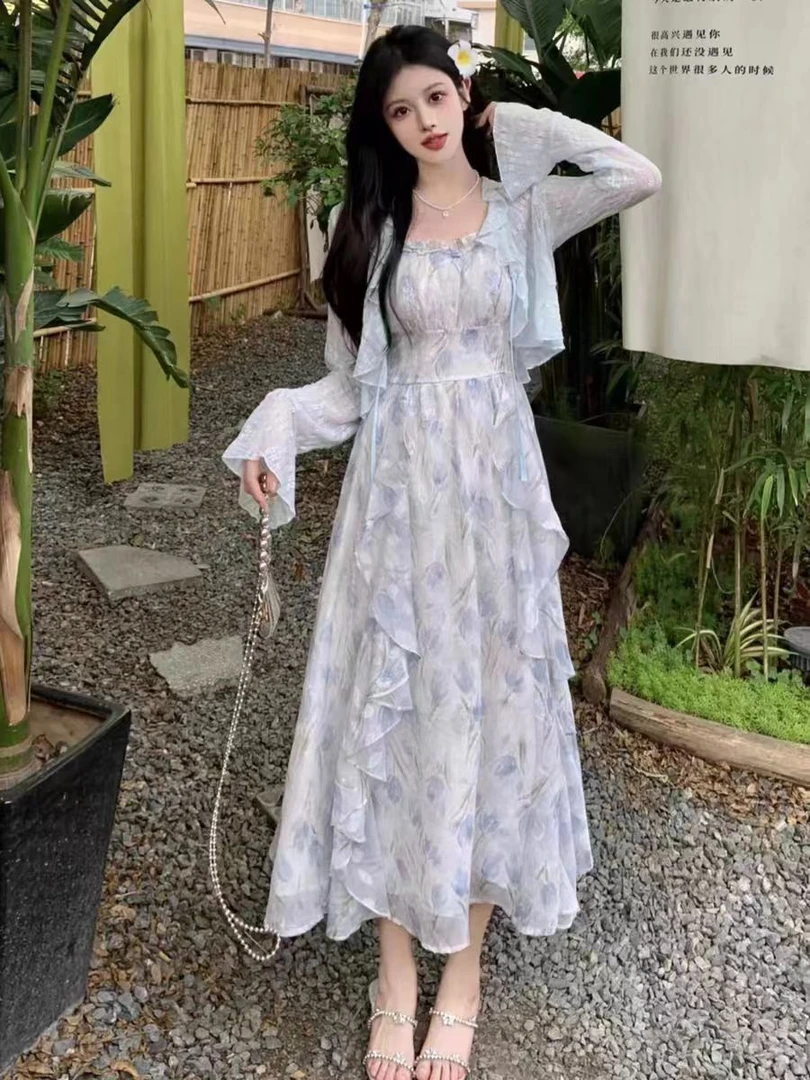 小众仙女裙温柔风甜美设计感1