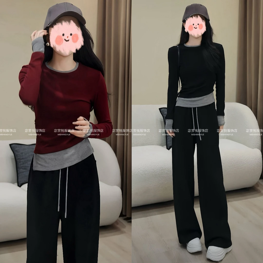 入秋女装一整套时尚百搭服装长袖上衣裤子显瘦气质两件套女精品