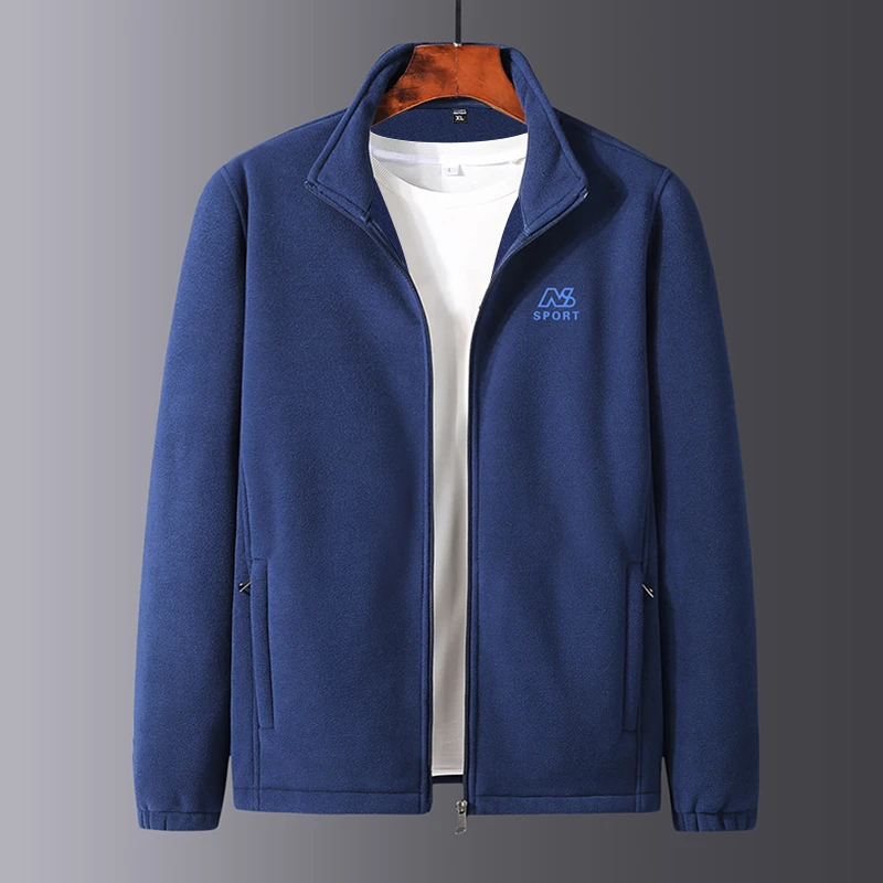 户外休闲摇粒绒外套男士抓绒衣内胆秋冬季加厚保暖立领夹克上衣