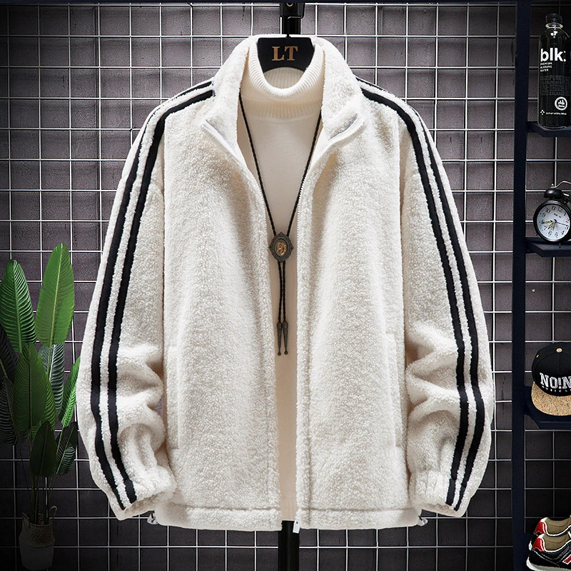 冬季新款上新加绒加厚羊羔绒保暖外套男女情侣款宽松休闲潮流棉服