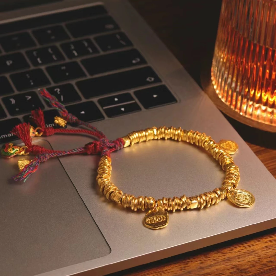 【喜百瑞黄金】配饰黄金盘缠diy手串足金999