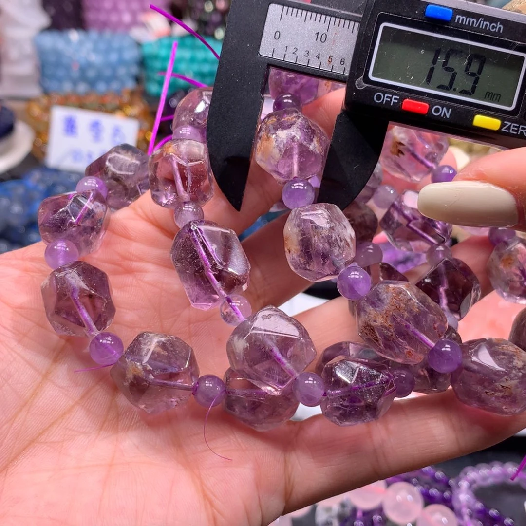 【闪购商品】水晶手串未镶嵌214紫幽灵随型福利