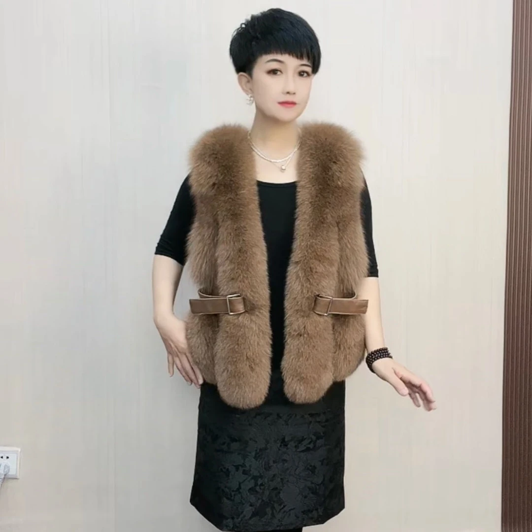 【艾菲格】时尚精品高级感狐狸马夹气质网红女款轻奢休闲冬季