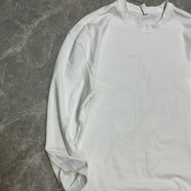 破坏风纯棉重磅打底长袖t