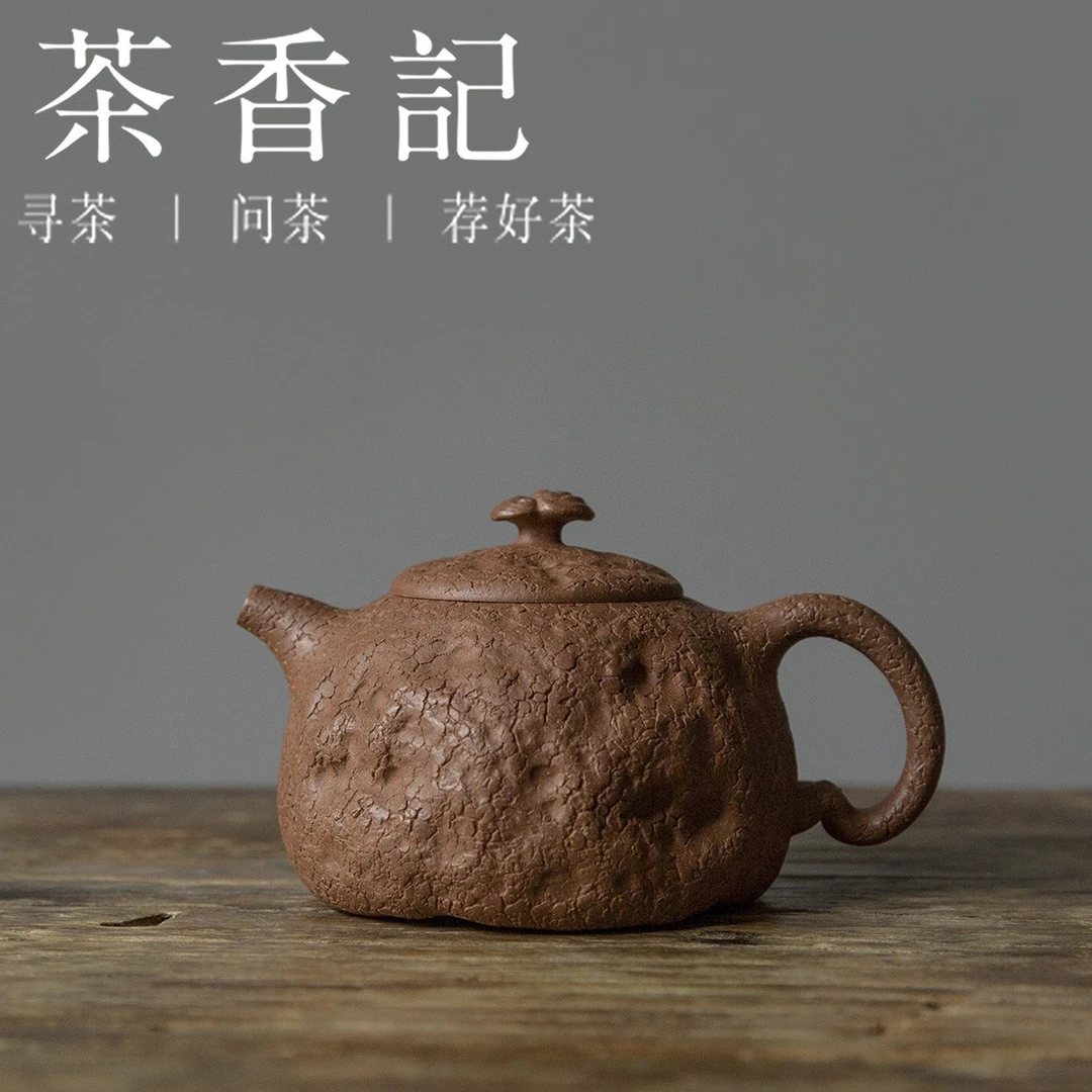 茶香记 紫砂壶 老段泥 薄胎灵芝供春壶 功夫茶具