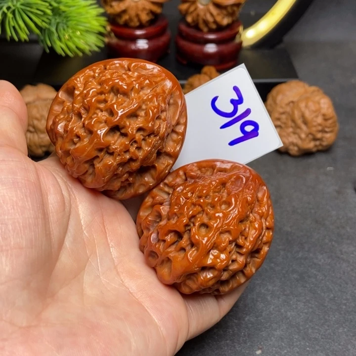 文玩核桃把件45官帽319