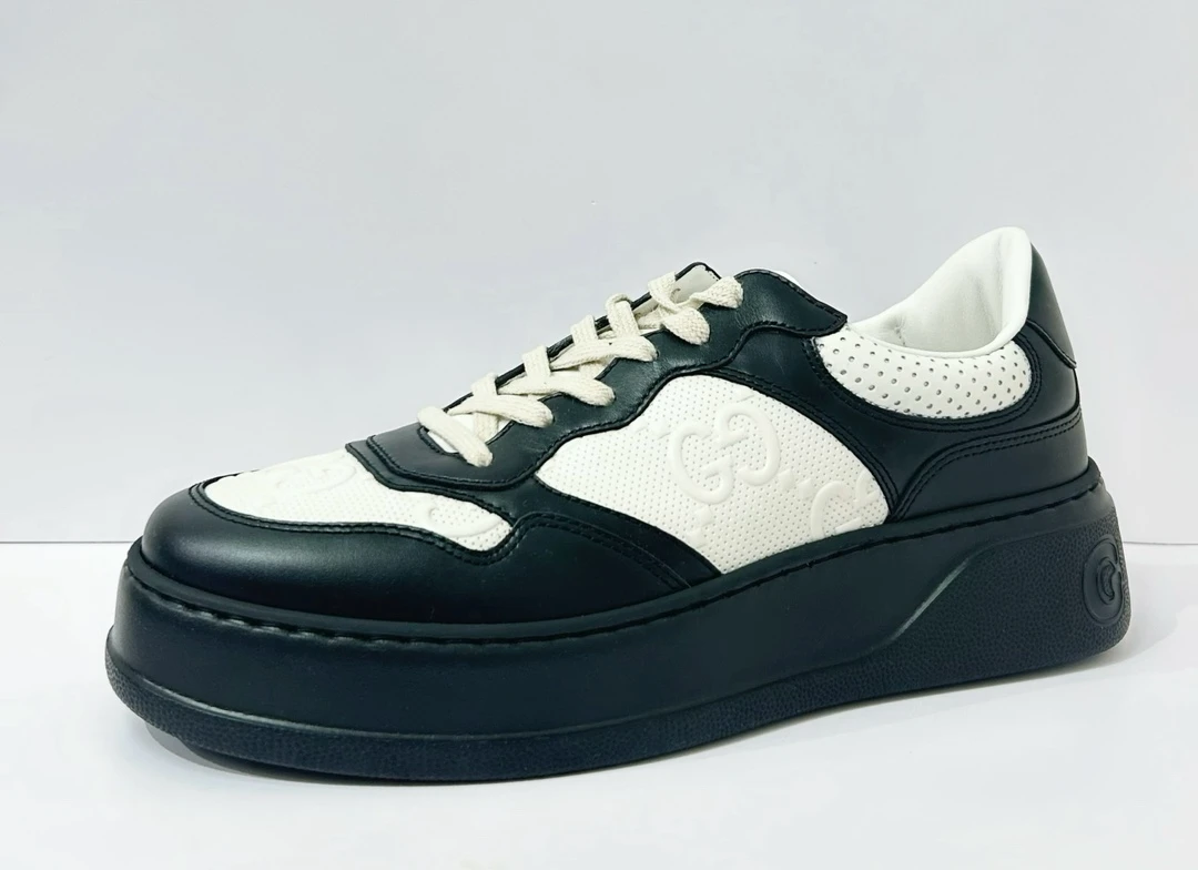 全新未使用 GUCCI/古驰  黑白熊猫拼色 饼干鞋 休闲鞋 669582