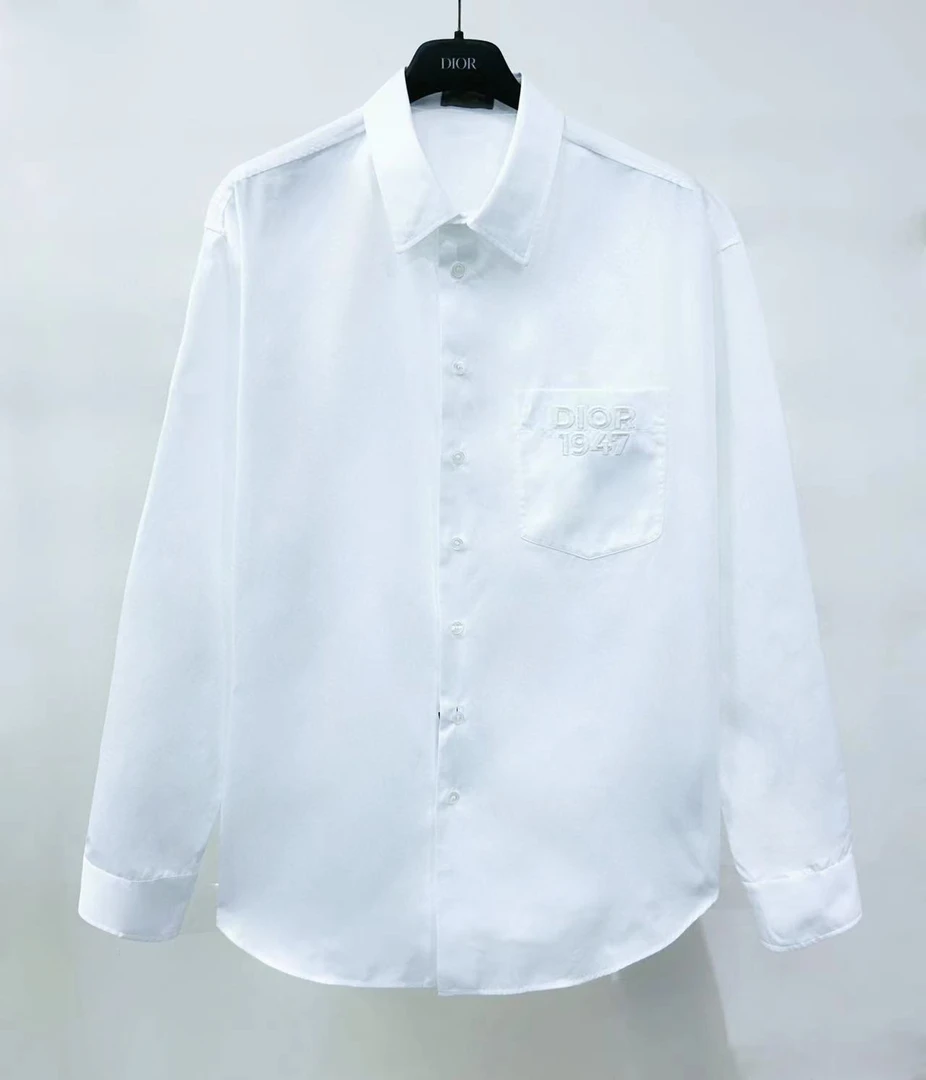全新未使用 DIOR/迪奥 M 24胸前1947字母长袖衬衫413C516B1581