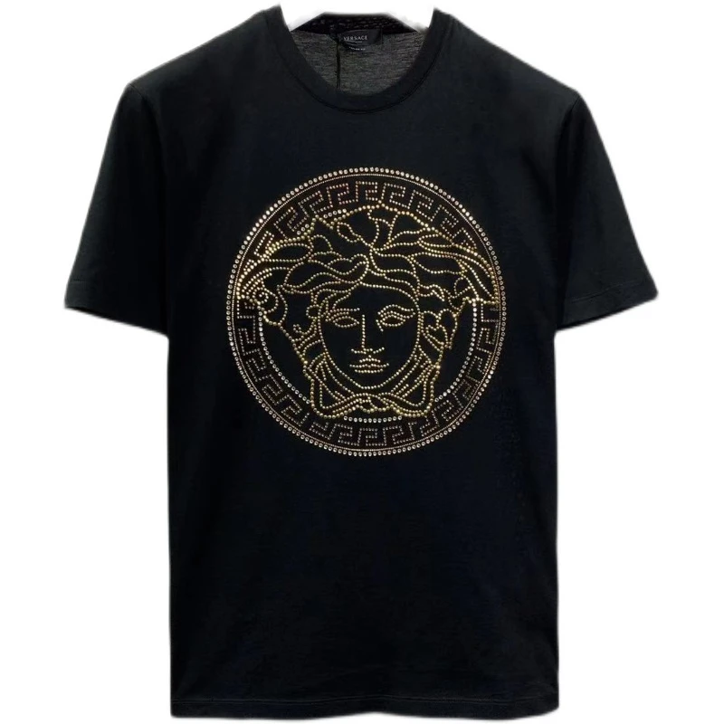 全新未使用 Versace/范思哲 M 春夏圈环金属铆钉美杜莎短袖A77987