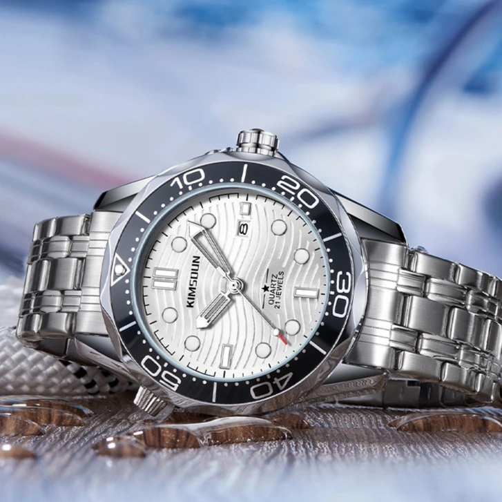 【专柜直发】新型男士蓝面钢带男全自动经典轻气质潮流腕表K1808B