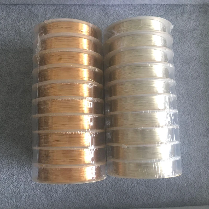 0.3--1.0 无弹力保色铜丝线 串珠线 引线 饰品编扎线 金色银色
