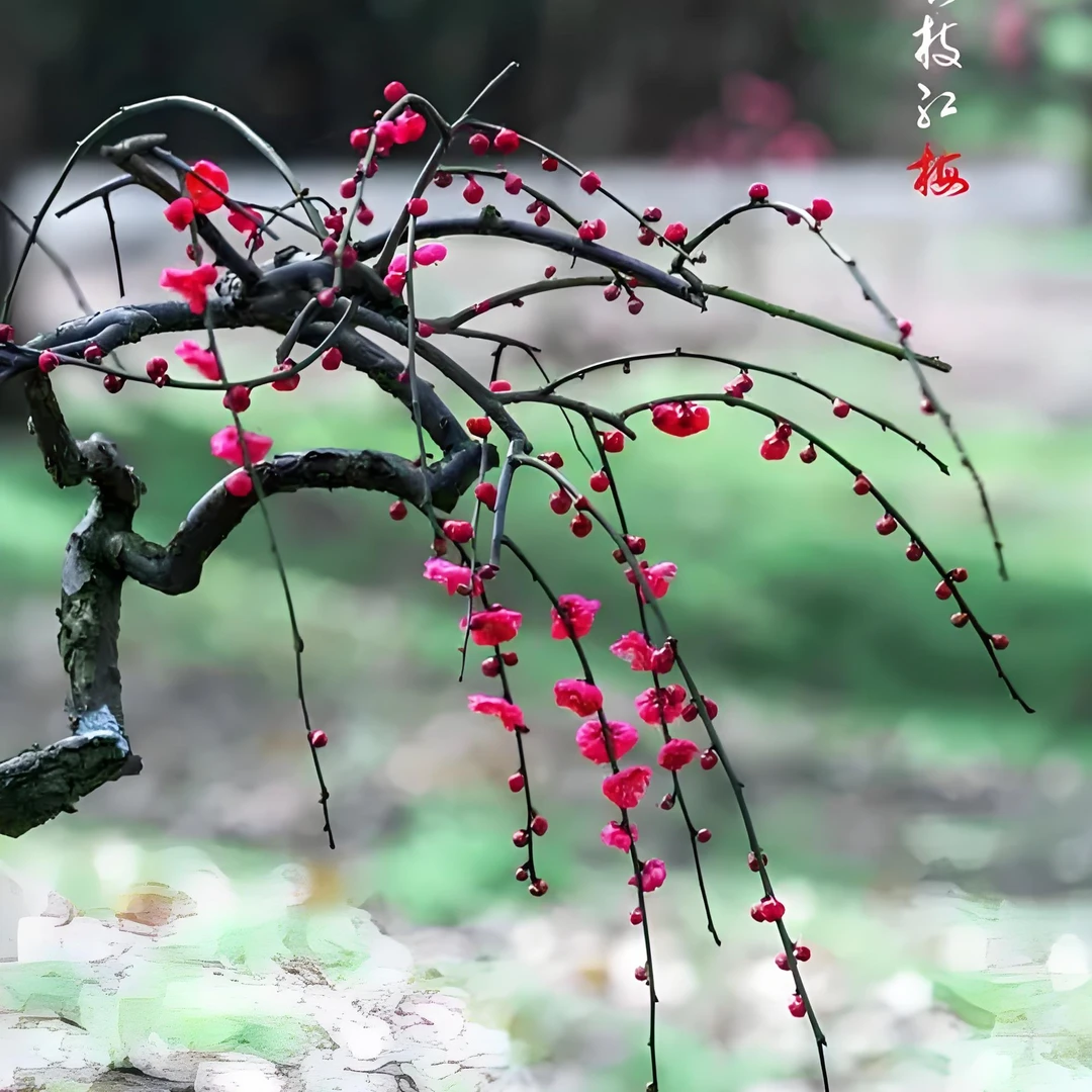垂枝梅花/盆景桩/庭院茶台盆栽/凌寒梅花盆景老桩梅花老桩盆景