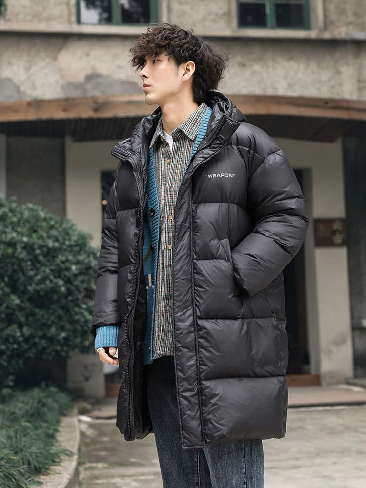 断码清仓断码清仓羽绒男中长款羽绒衣新款冬季加厚连帽潮牌青年学