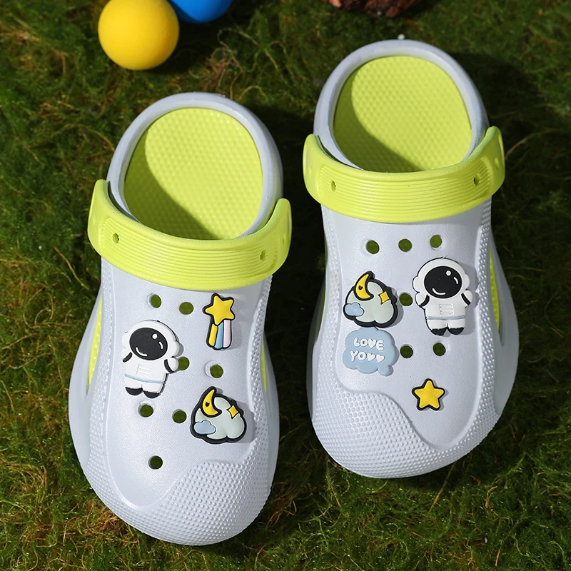 洞洞鞋夏季新底防滑男孩中大童厚底凉拖鞋儿童