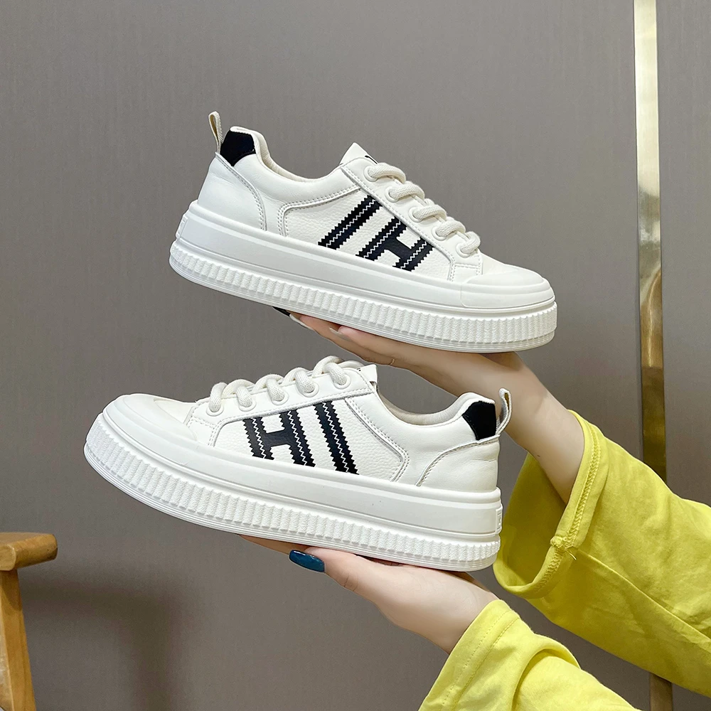 女鞋小白鞋板鞋百搭厚底鞋子时尚夏季韩版秋季ins学生网红真皮