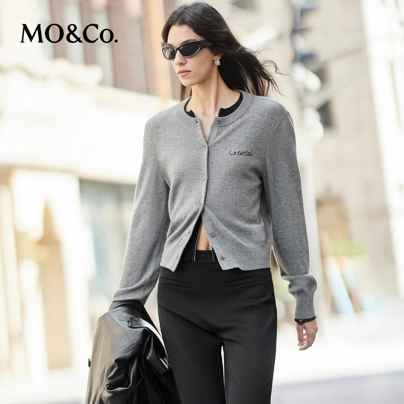 MOCO针织衫开衫冬【山羊绒×绵羊毛×醋酸】MBD4CART01