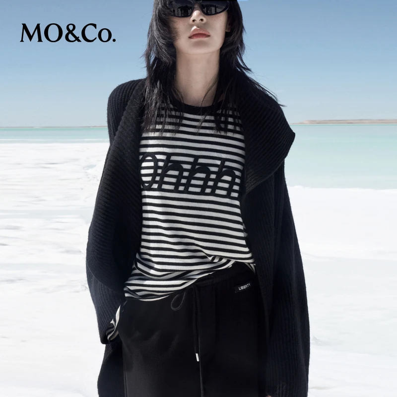 MOCO毛衣针织衫冬【升温发热绵羊毛】宽松慵懒MBD4SWTT07