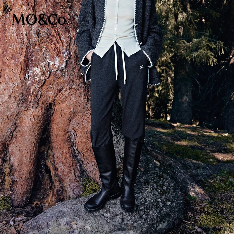 【流光风】MOCO松紧腰宽松直筒阔腿休闲裤MBC4PATK06