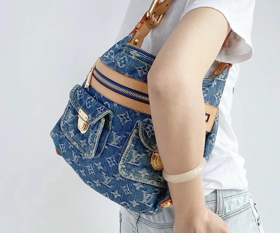 95新 LouisVuitton/路易威登 LV单宁曼哈顿单肩包971917