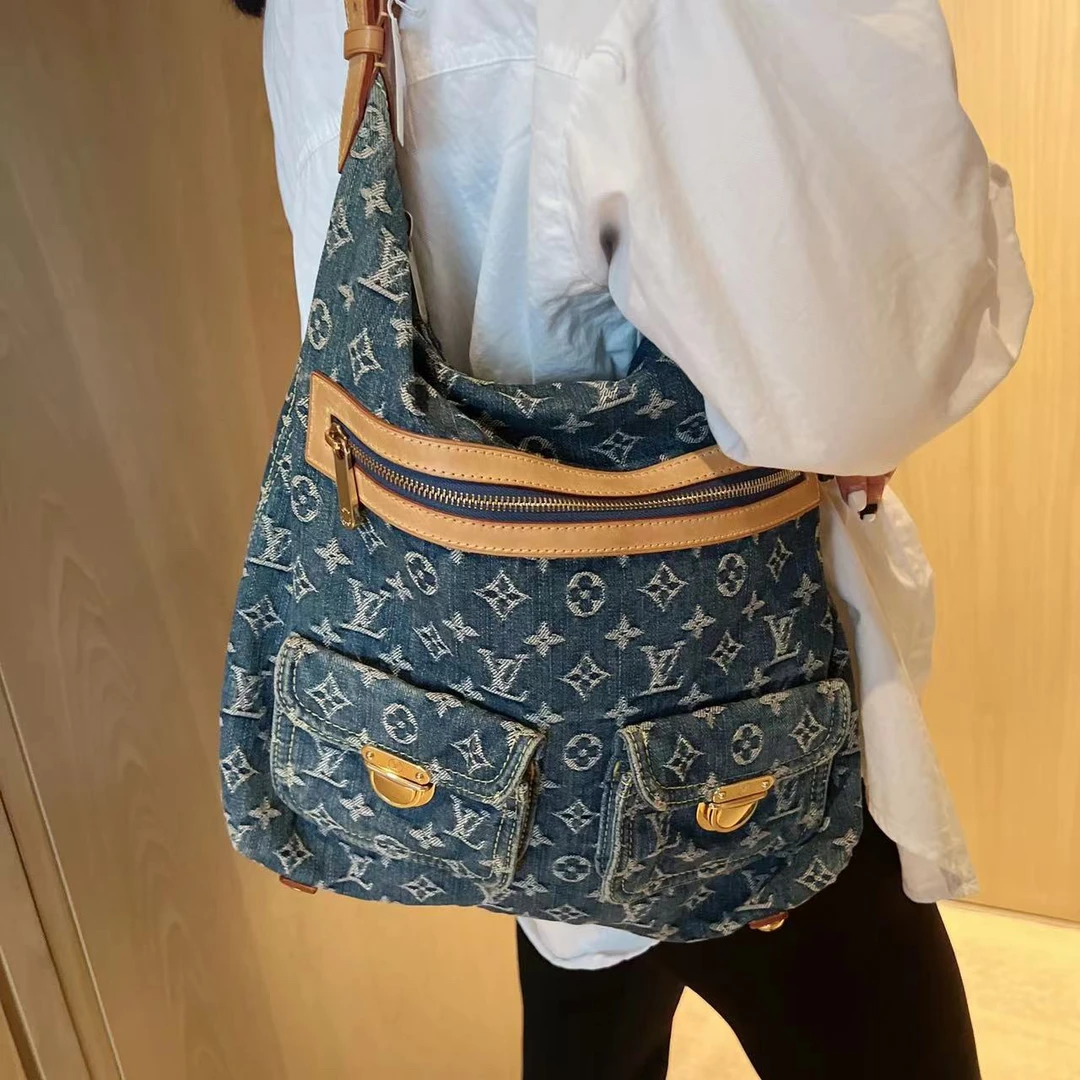 95新 LouisVuitton/路易威登 LV丹宁曼哈顿972736