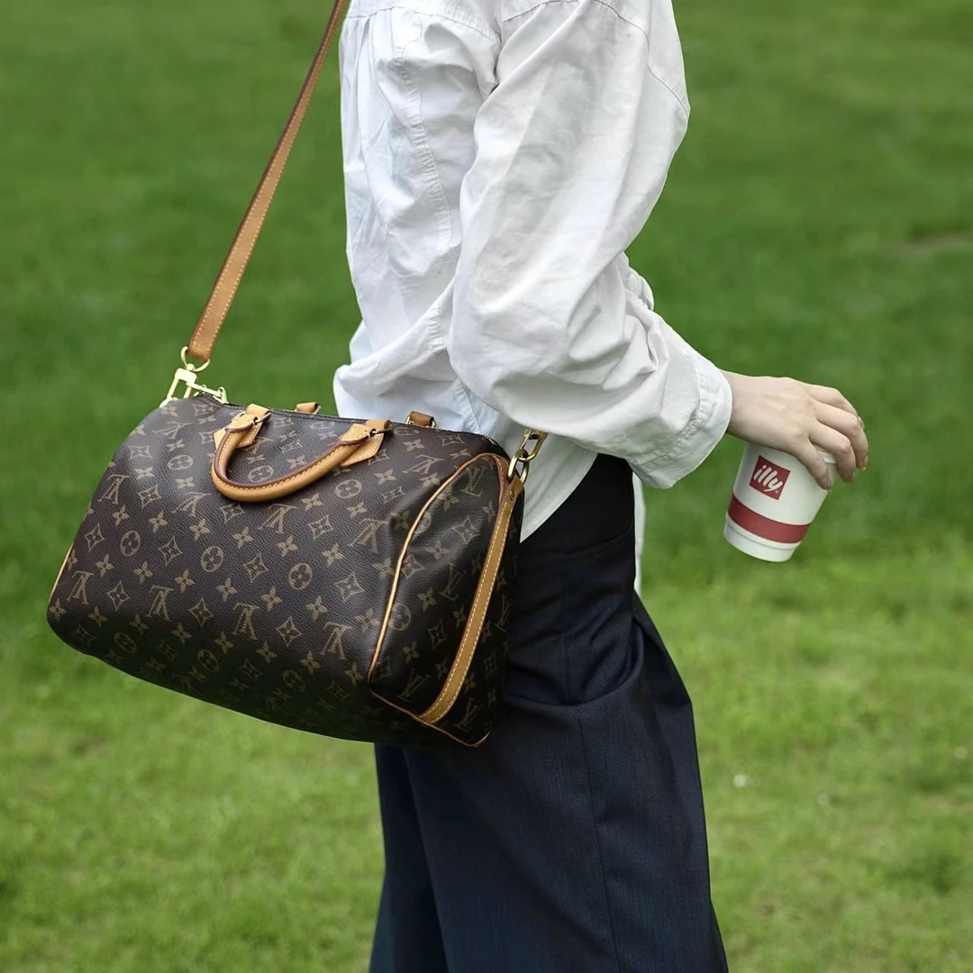 95新 LouisVuitton/路易威登 LV 老花 35 肩带斜挎包971840