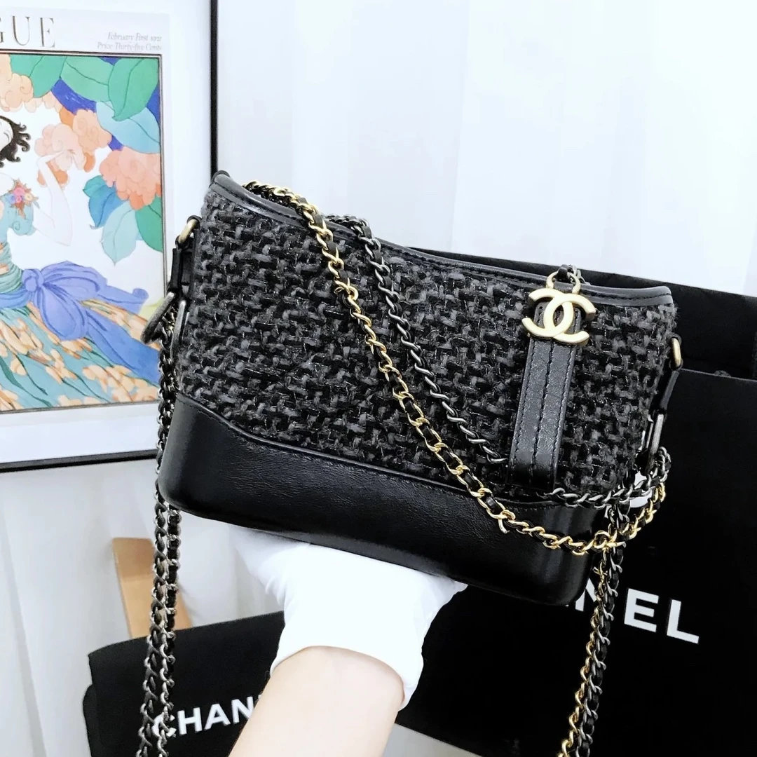 95新 Chanel/香奈儿 Chanel 香奈儿 毛呢小号流浪 包展