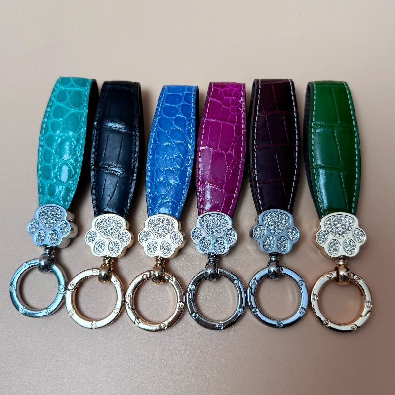 鳄鱼皮擦色钥匙扣