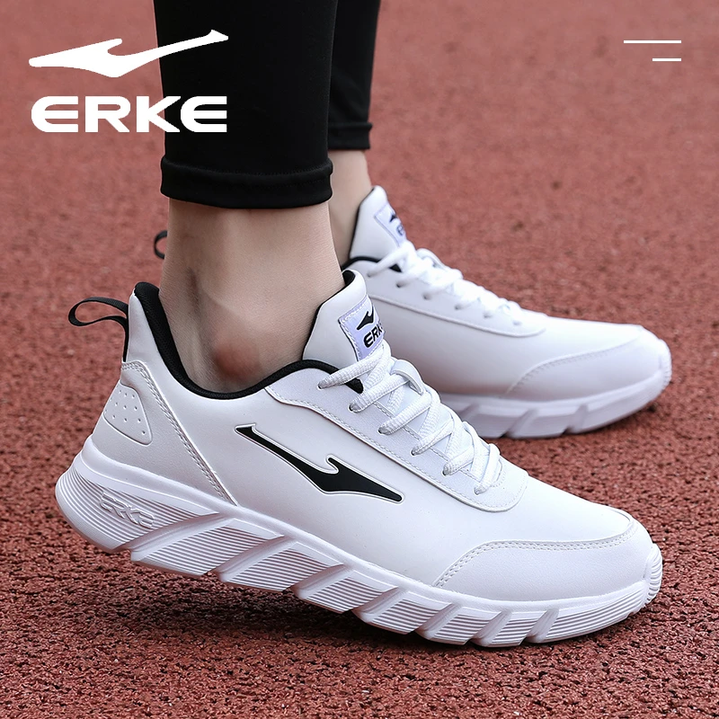 鸿星尔克男鞋白色休闲跑步鞋秋季新款百搭男士跑鞋男款防水运动鞋