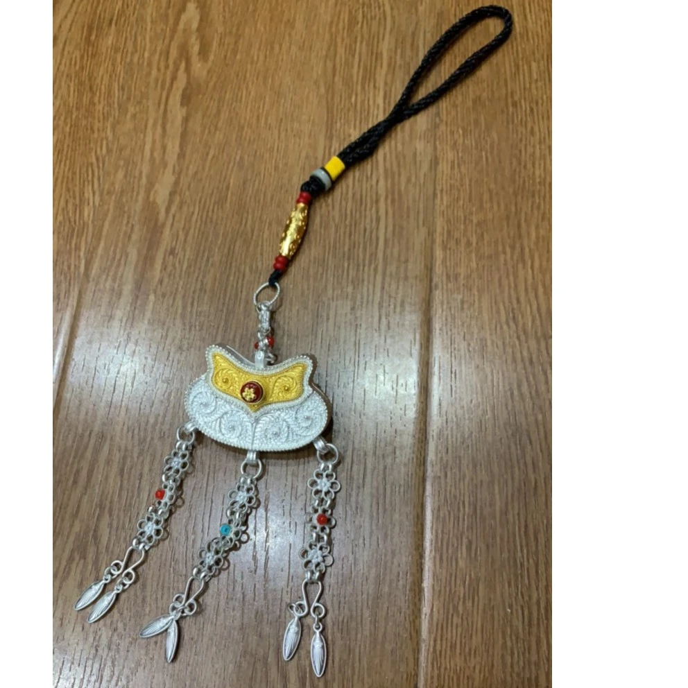 合金亚克力婚庆饰品 新款藏族首饰腰牌合金饰品民族风长款双面
