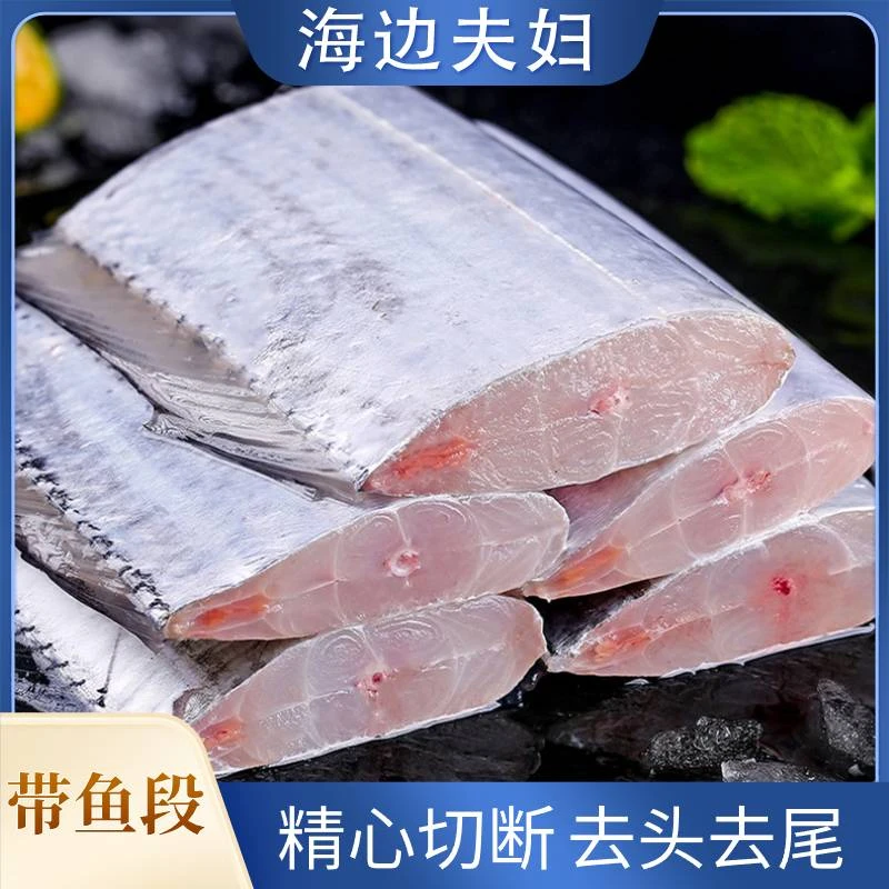 【海边夫妇】连云港发货 速冻无冰衣 肉质鲜嫩带鱼中段400克/包*9包