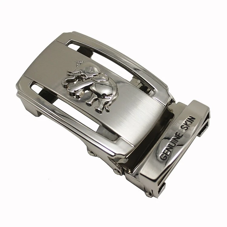 高档男士皮带头大象滚轴扣无牙自动扣腰带头无孔无卡槽裤带头3.8