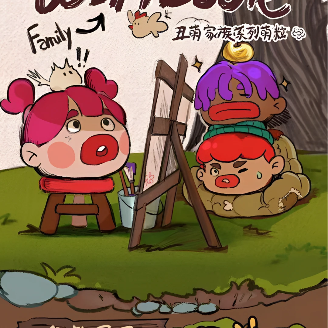 丑萌家族系列萌粒盲盒派对可拆卸香肠小动物植绒荧光隐藏全新实物