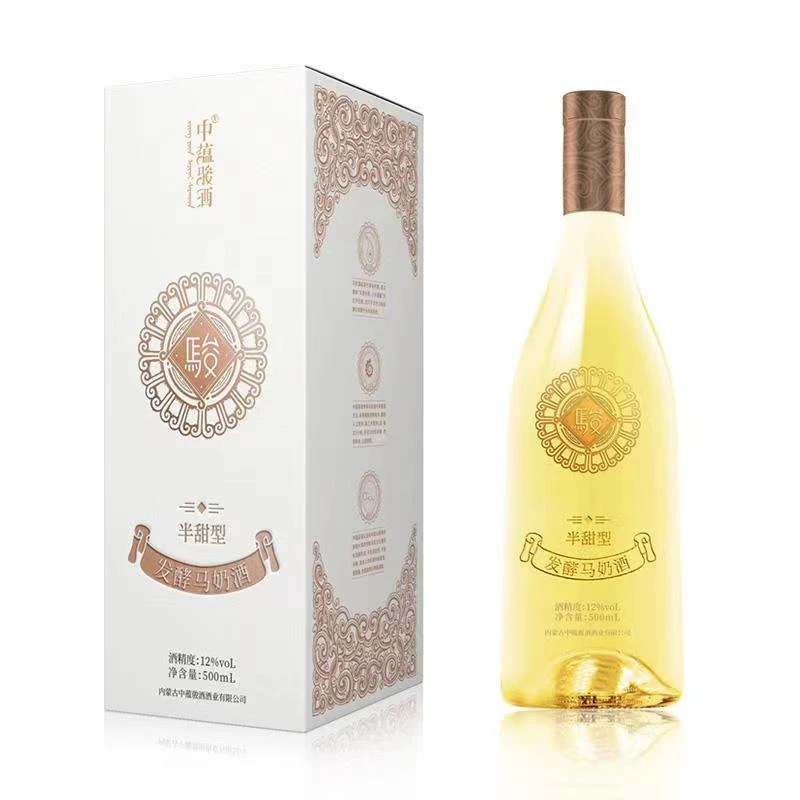 中蕴骏酒半甜自然发酵马奶酒12度微醺甜酒500ml聚会小酌12度500