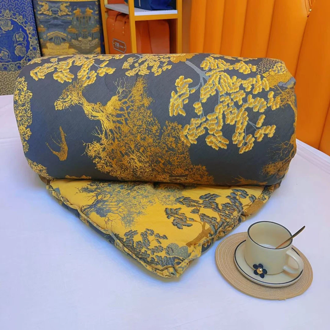 【新玉树】2.0*2.3M高端纯棉双层纱A类柔软舒适亲肤保暖机洗秋冬被