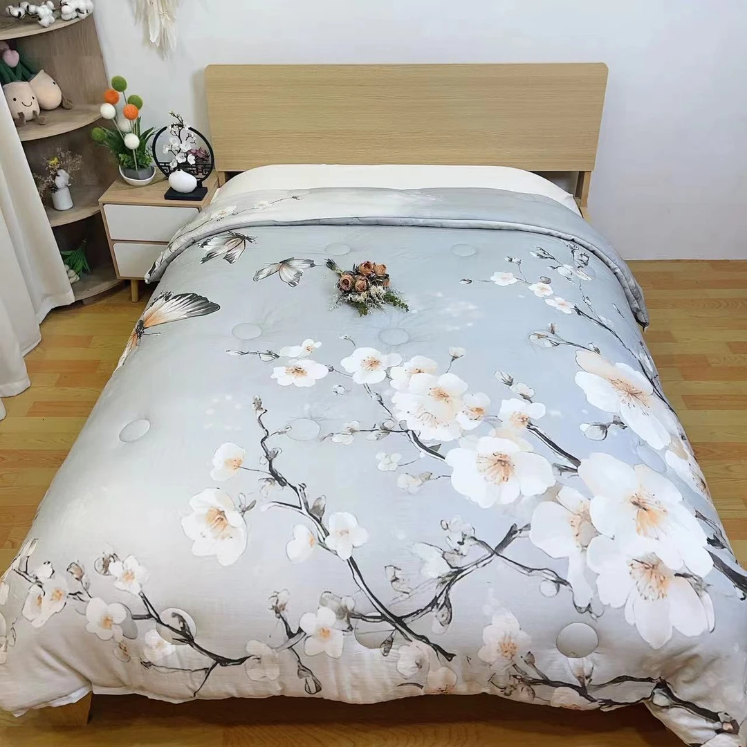 【一枝梅】2.0*2.3M高端云锦棉双层纱柔软舒适亲肤保暖可机洗秋冬被