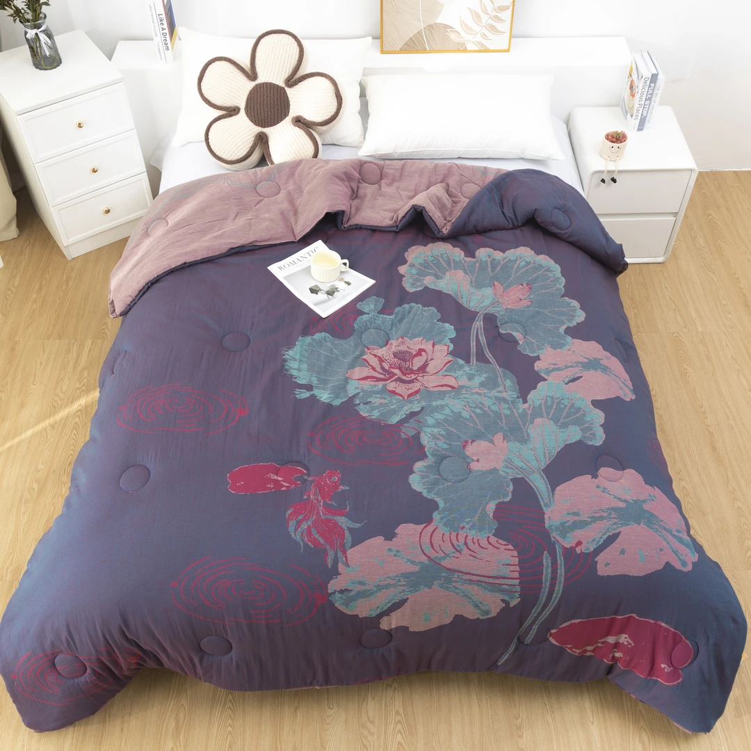 【亭亭玉立】2.0*2.3M高端纯棉双层纱A类柔软亲肤保暖可机洗秋冬被