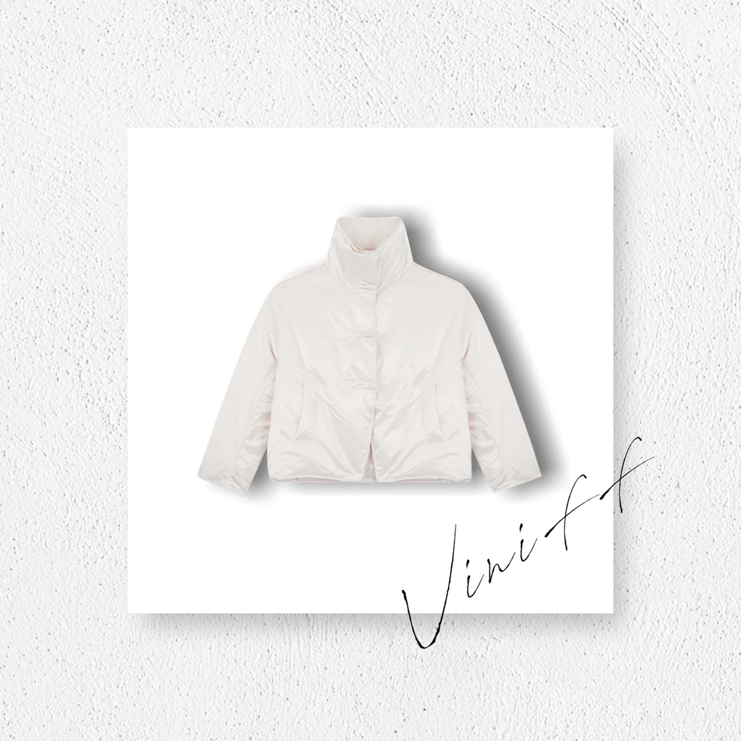 ViniFF薇妮｜纯色高领宽松短款新中式羽绒服SC-0505