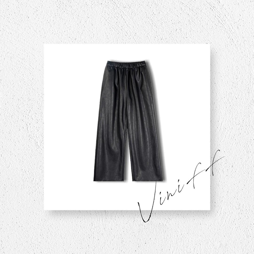 ViniFF薇妮｜设计感显瘦高腰气质皮长裤K20771