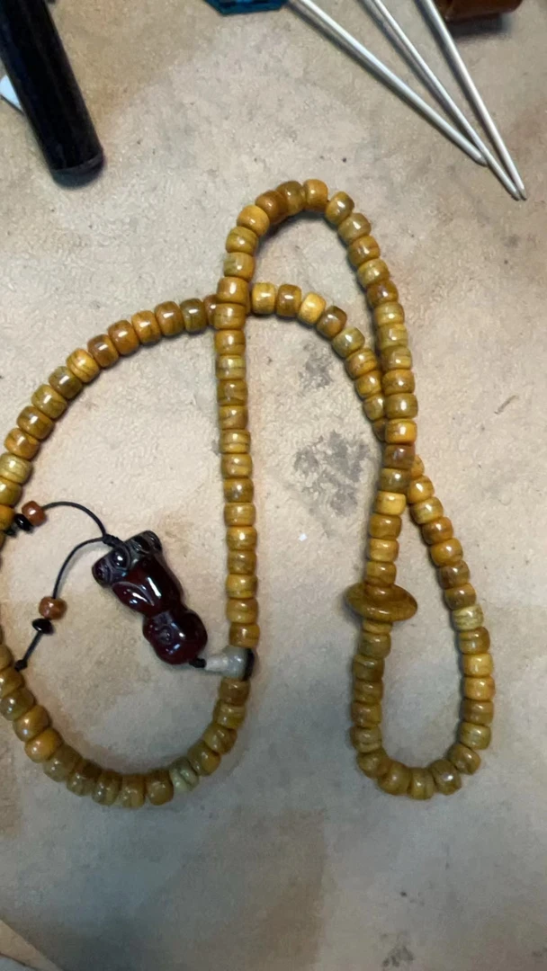 非金属木质吊坠 八方汇108颗手链A53